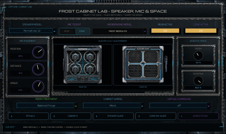 Frost Cabinet Lab panel in Obsidian Wraith